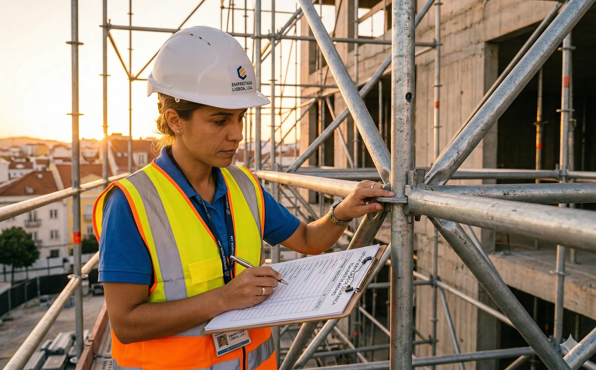 Equipamento de andaimes certificado com documentação de qualidade